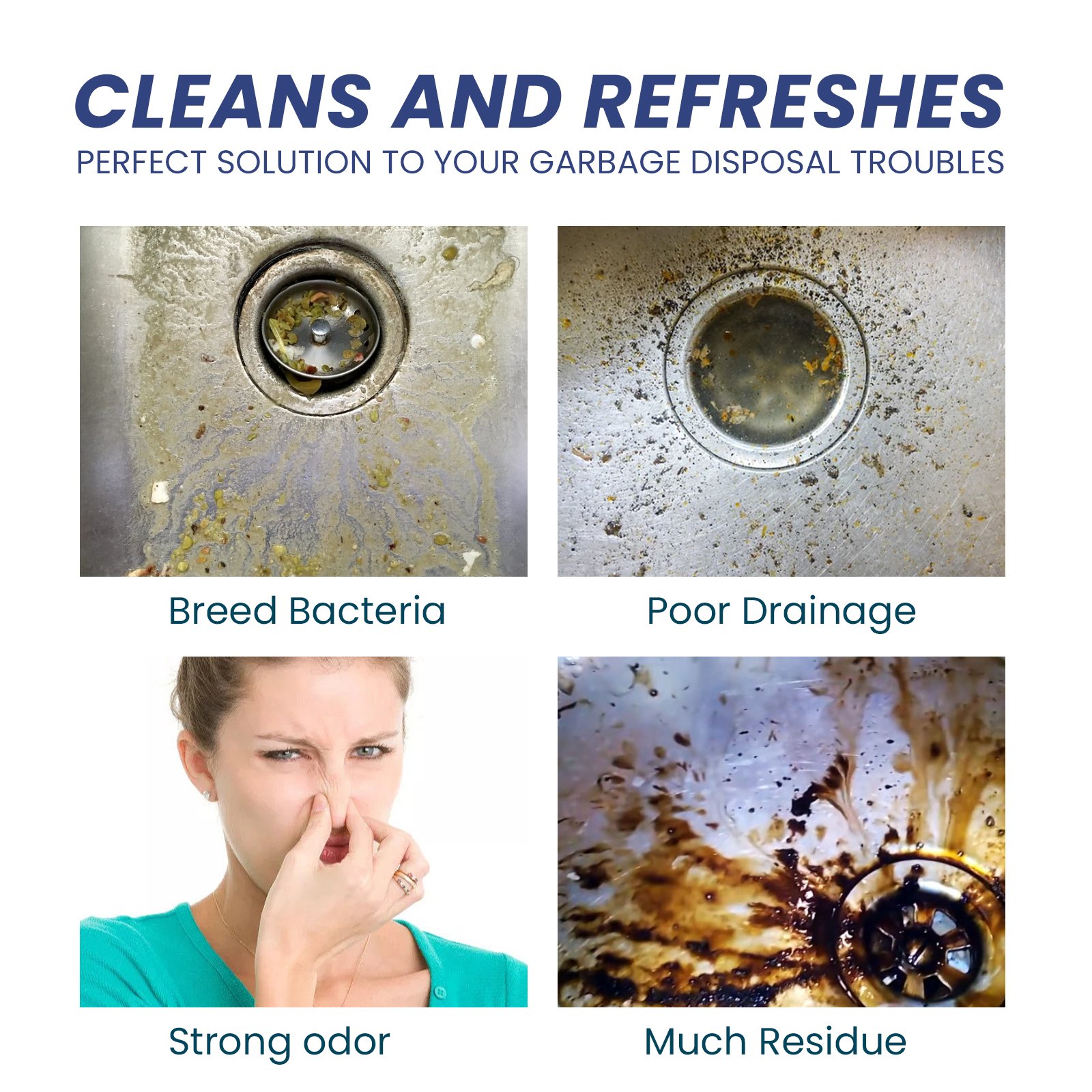 Sink Cleaning Tablets, Kitchen, Sink, Stains, Oil and Pipes, Cleaning Effervescent Tablets - Image 4