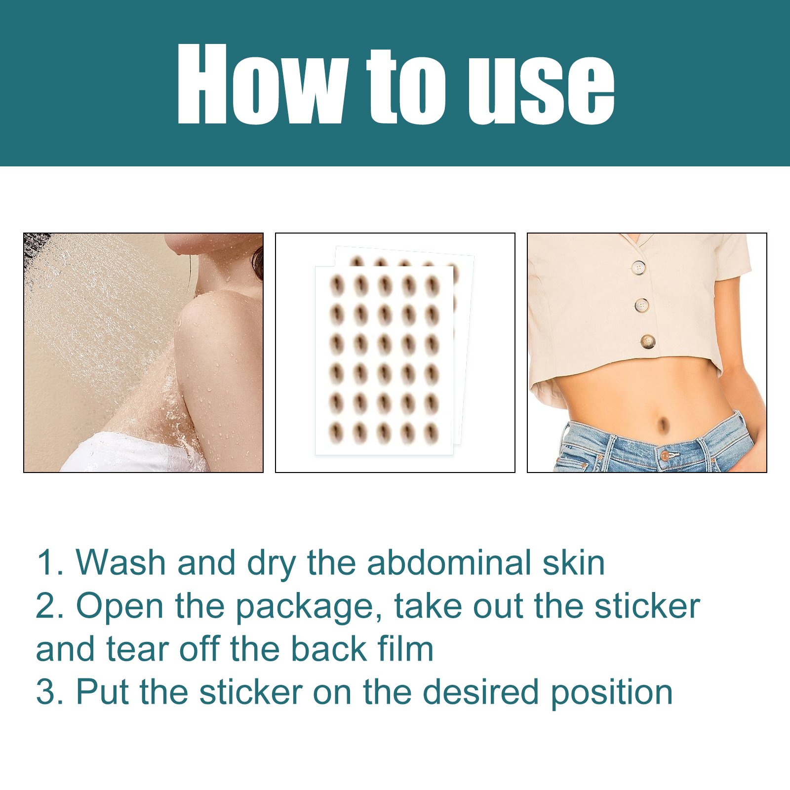 Shaped-up Belly Button Sticker, Height Beauty Body Emulates Waterproof Belly Button Sticker - Image 6