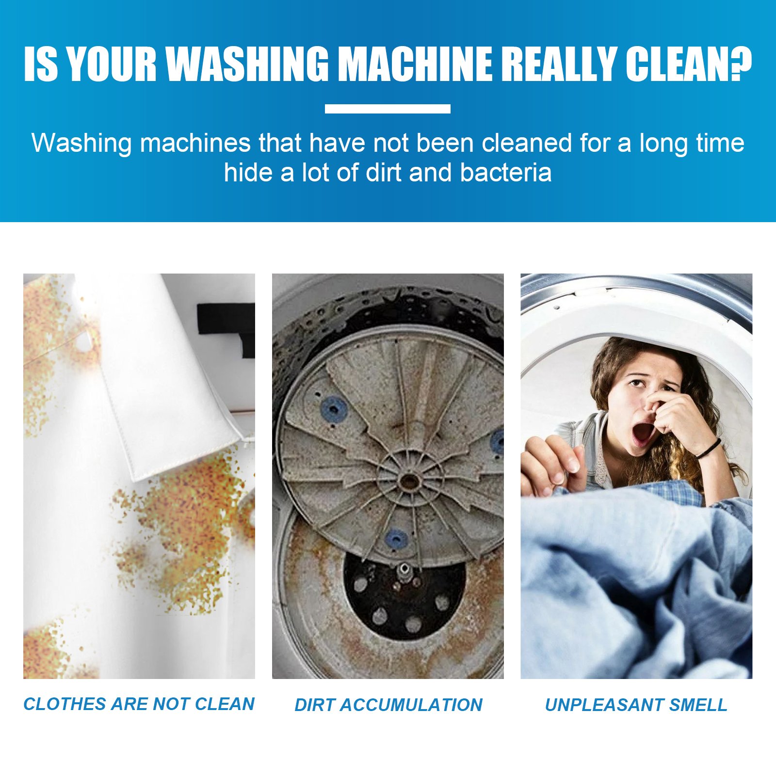 Washing Machine Cleaner, Washing Machine Tank Automatic Drum Liner Dirt Cleaning Sheet - Image 5
