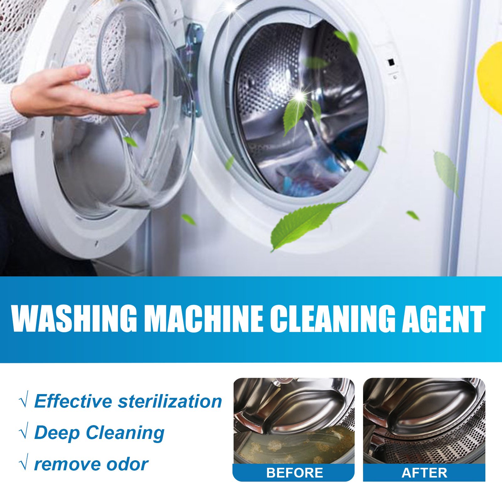 Washing Machine Cleaner, Washing Machine Tank Automatic Drum Liner Dirt Cleaning Sheet - Image 4