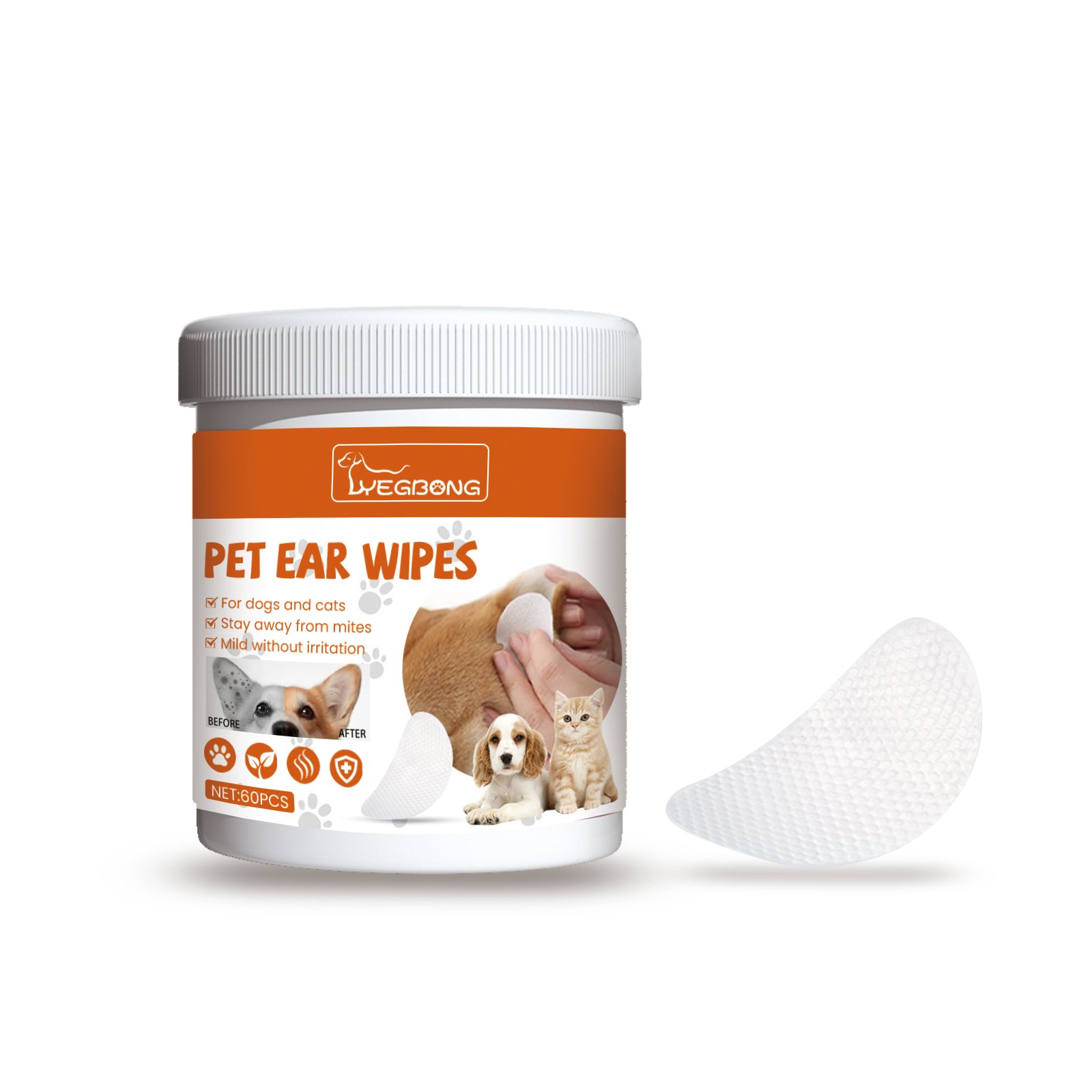 Pet Ear Wipes, Pet Ear Cleaning Deodorizing Removing Mite And Earwax Cleaning Wipes - Image 2