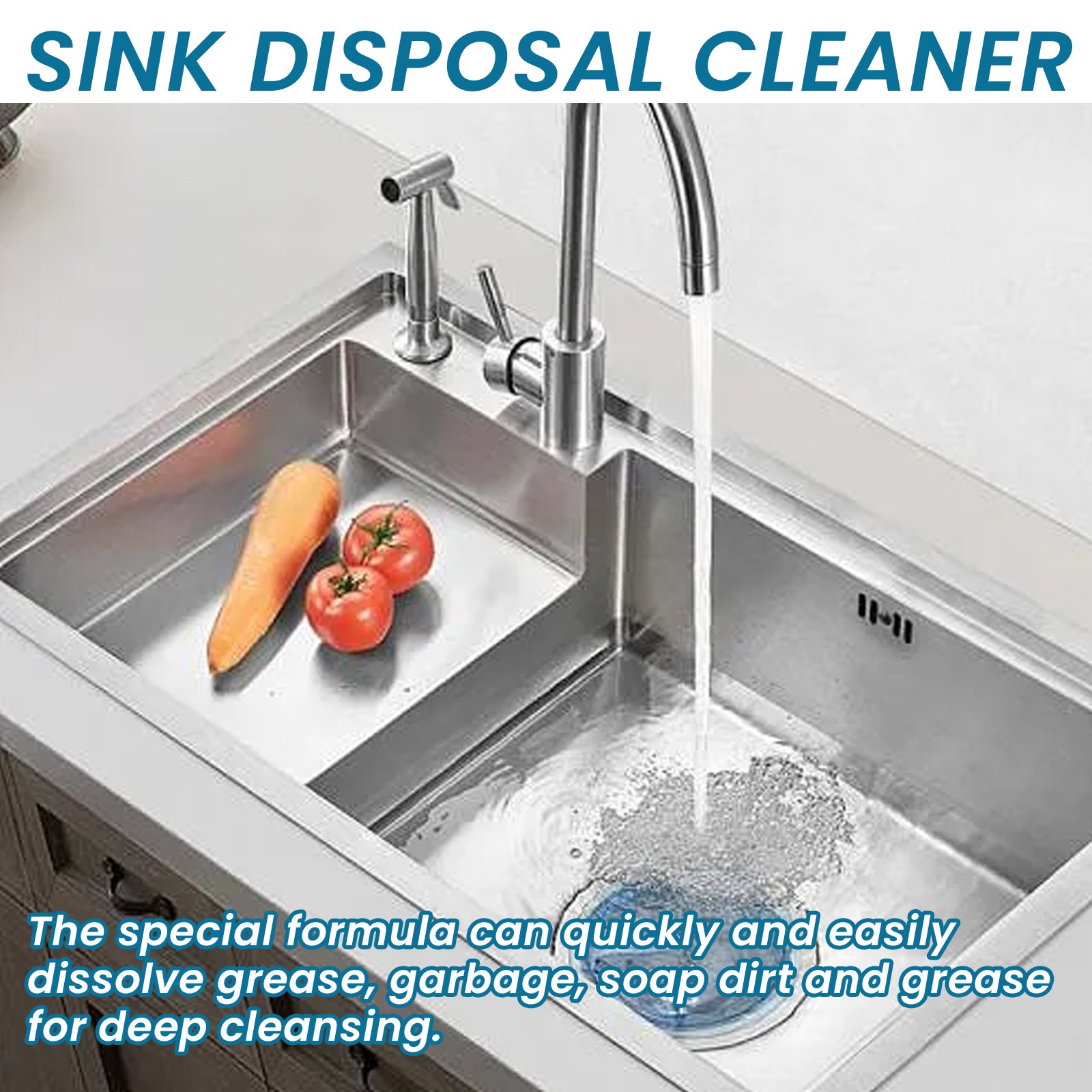 Sink Cleaning Tablets, Kitchen, Sink, Stains, Oil and Pipes, Cleaning Effervescent Tablets - Image 5